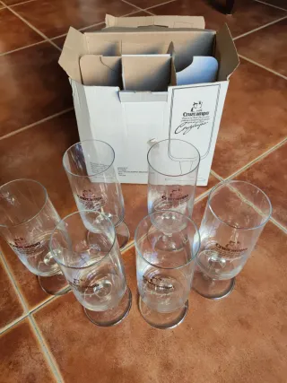 6 Copas Cruzcampo Originales + Caja