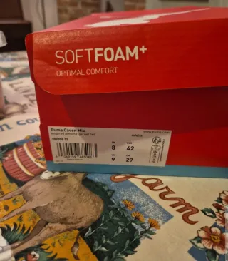 NUOVO!!! Sneakers Puma Beige/Rosso Tg 42 Nuove