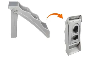 Escalera para perros gris