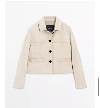 CHAQUETA CORTA PESPUNTES PIEL ANTE