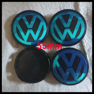 Tapabujes Volkswagen 55mm centro rueda llanta logo