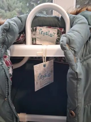 Plumíferos para gemelos verde, unisex  con capucha