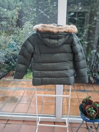 Plumíferos para gemelos verde, unisex  con capucha