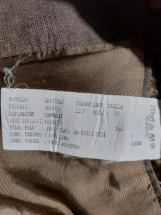 Abito completo uomo lana marrone