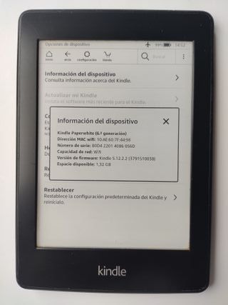 eBook Kindle Paperwhite 6ª Gen. con luz + Regalo