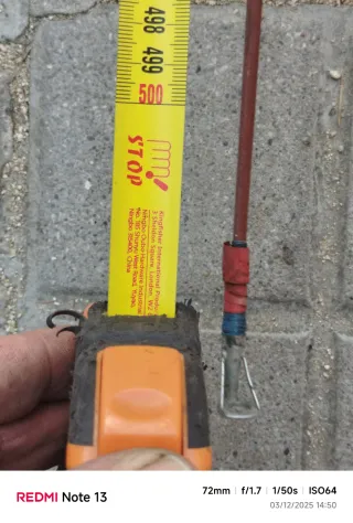 Caña de pescar bambú 5m antigua con carrete