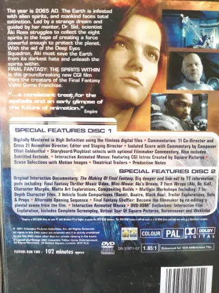 DVD Final Fantasy: The Spirits Within - 2 discos