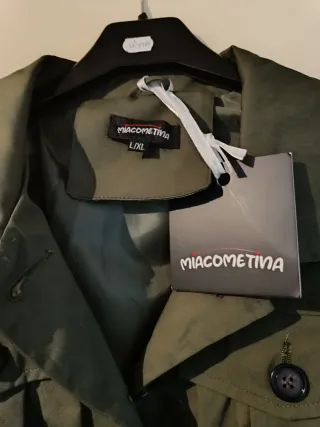 Gabardina larga Punt Roma verde militar Talla L