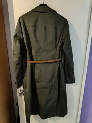 Gabardina larga Punt Roma verde militar Talla L
