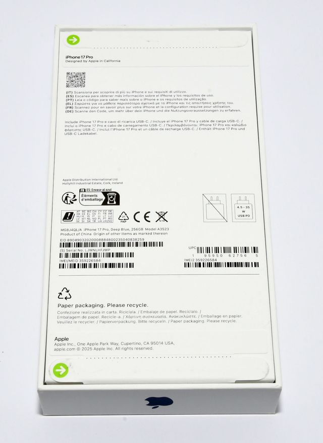 APPLE IPHONE 17 PRO 256GB AZUL PRECINTADO
