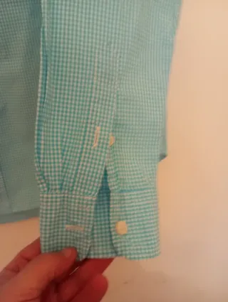 Camisa Ralph Lauren cuadros azul/blanco T.14-16