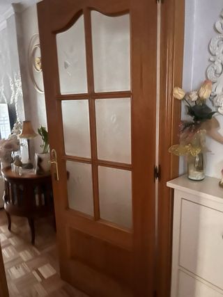 Puerta de roble macizo