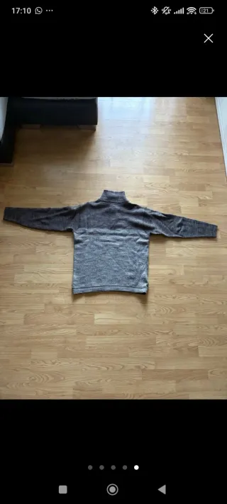 Jersey Lacoste gris con cremallera