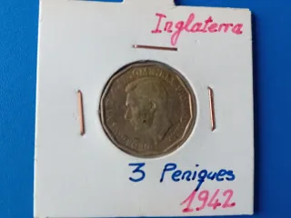 Moneda 3 Peniques Inglaterra 1942