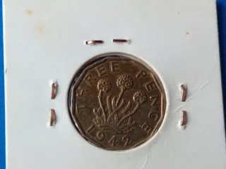 Moneda 3 Peniques Inglaterra 1942