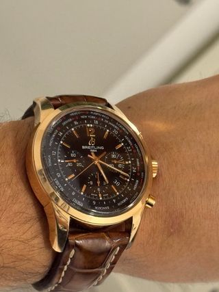 Reloj Breitling transoceanic unitime gold rose 18k