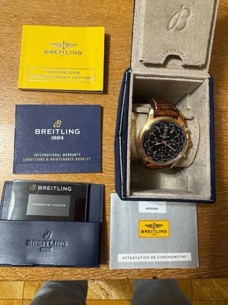 Reloj Breitling transoceanic unitime gold rose 18k