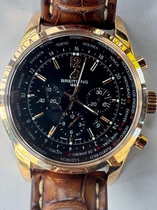 Reloj Breitling transoceanic unitime gold rose 18k