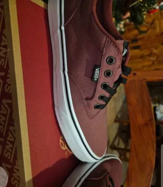 NUOVO!!! Vans Sneakers Rosse/Nere Tg 42.5 Nuove