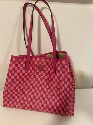 Bolso Guess Rosa y Blanco