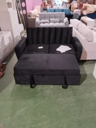 Sofá Cama Negro Terciopelo