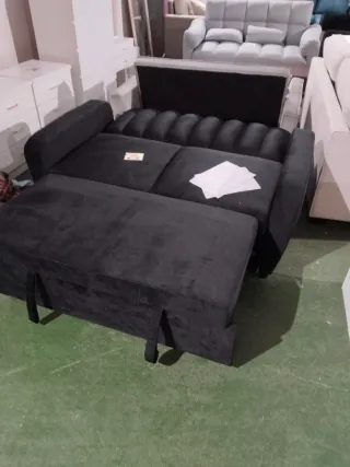 Sofá Cama Negro Terciopelo
