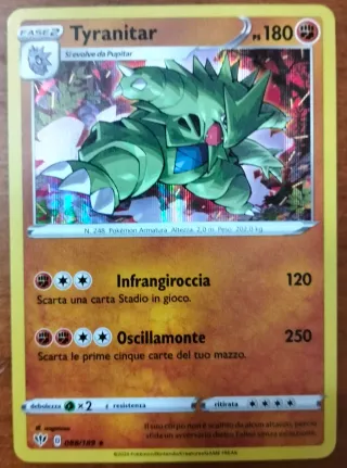 Tyranitar Pokémon Card (Italian)