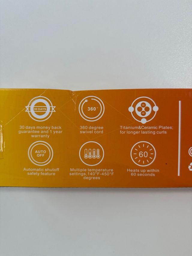 Plancha de pelo ANGENIL negra y dorada