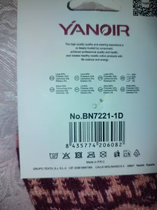 Calcetines Yanoir Cachemira Talla 35-40