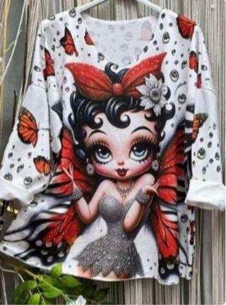 Camiseta Betty Boop Mariposas Talla Única