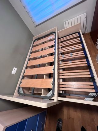 Cama nido metálica y de madera