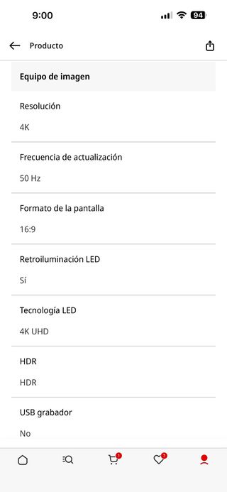 Televisión Samsung 55 Negra