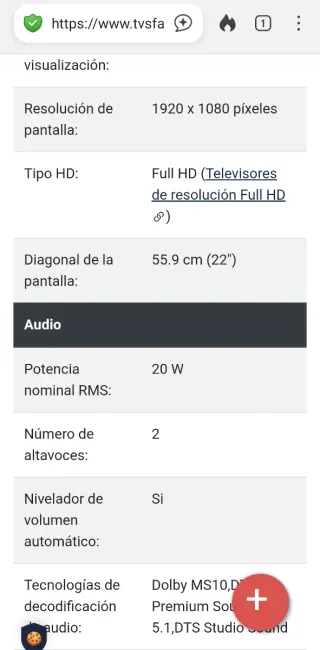 (Se vende como tv)Samsung Smart TV UE22H5600AW