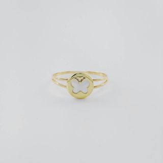 Anillo Oro 18K Nácar Mariposa