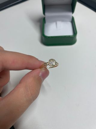 Anillo Oro 18K Nácar Mariposa