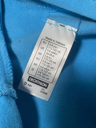 Albornoz niño Nabaiji 5-6 años azul