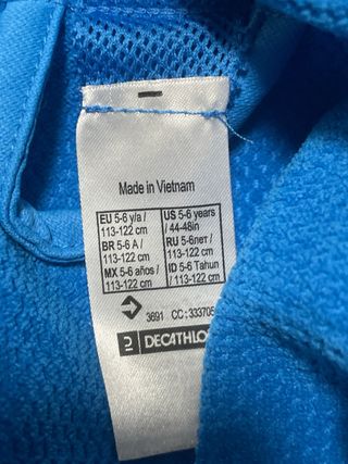 Albornoz niño Nabaiji 5-6 años azul