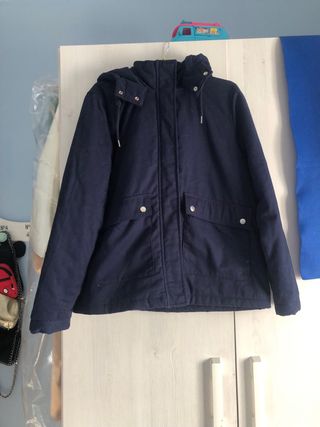 Chaquetón azul marino enguatado