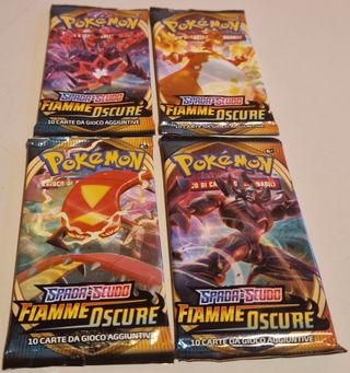 Bustine Pokemon Spada e Scudo Fiamme Oscure VUOTE