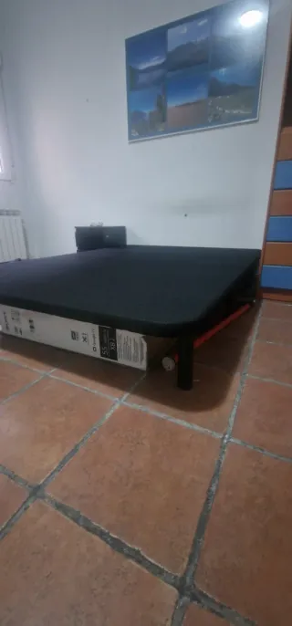 Somier con patas y colchón