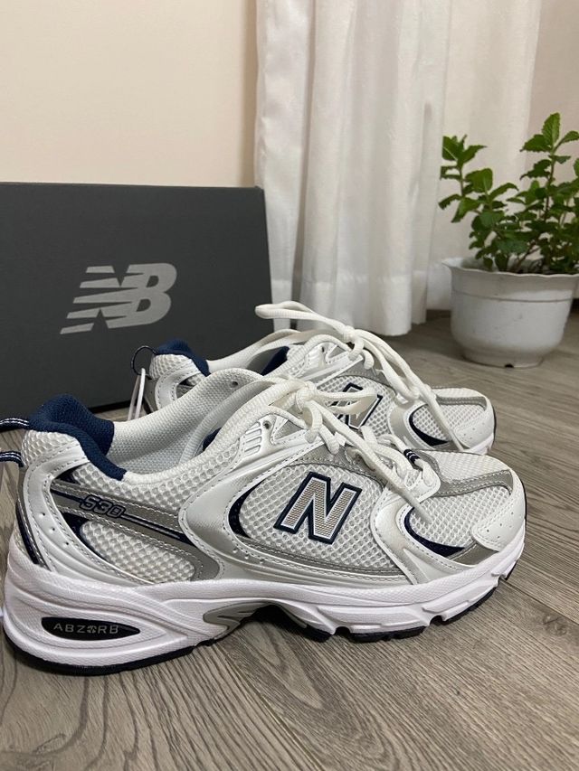 Néw Bálánce 530 White Silver Navy Talla 37
