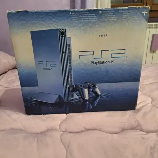 Playstation 2 Aqua Azzurra con Scatola