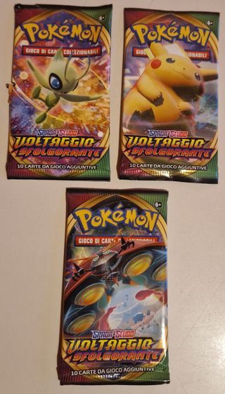 Bustine Pokemon Voltaggio Folgorante x3 VUOTE