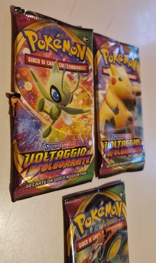 Bustine Pokemon Voltaggio Folgorante x3 VUOTE