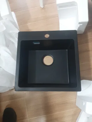 Fregadero Cuarzo Negro CECIPA 45x40 cm