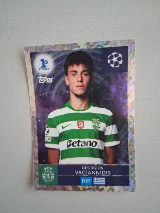 CROMO, 1 STICKER, TOPPS, GEORGIOS VAGIANNIDIS, UEF