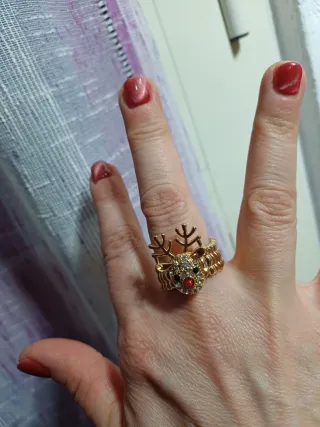 Anello renna Natale regolabile