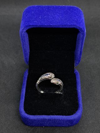 Anillo Serpiente Plata Ley 925 Ajustable