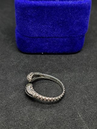 Anillo Serpiente Plata Ley 925 Ajustable