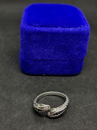 Anillo Serpiente Plata Ley 925 Ajustable